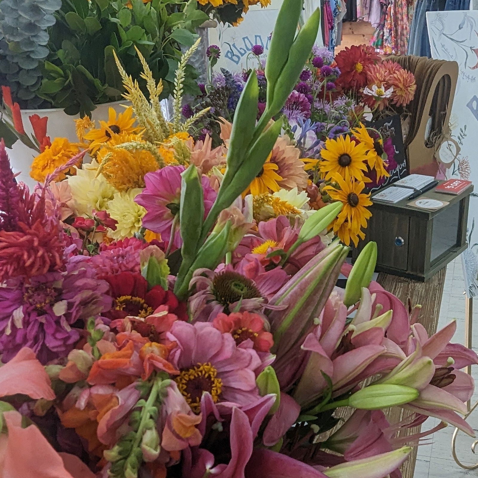 Fresh cut flowers from Blessings Grow Meadows for Blooms 4 Good donations and Bloom Bar fundraisers in Metter, GA.