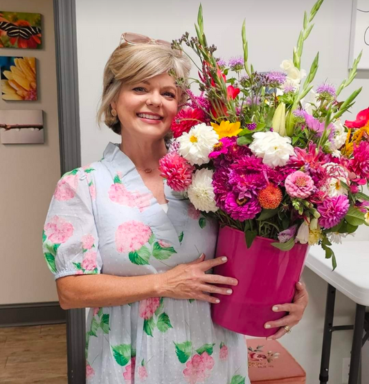 Fresh cut flowers from Blessings Grow Meadows for Blooms 4 Good donations and Bloom Bar fundraisers in Metter, GA.