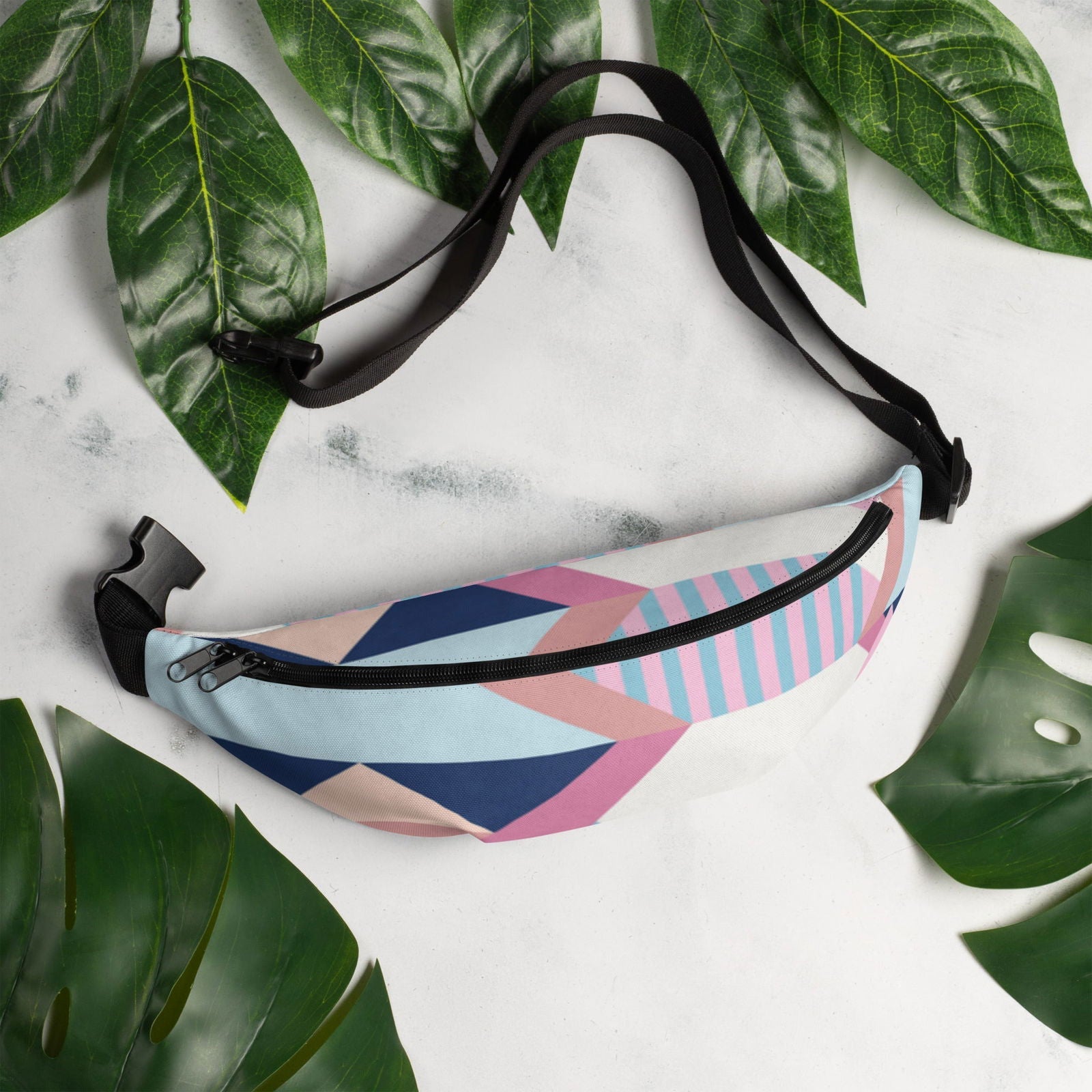 Colorful Blessings Grow Meadows custom-designed fanny pack with vibrant patterns and adjustable strap for casual wear.