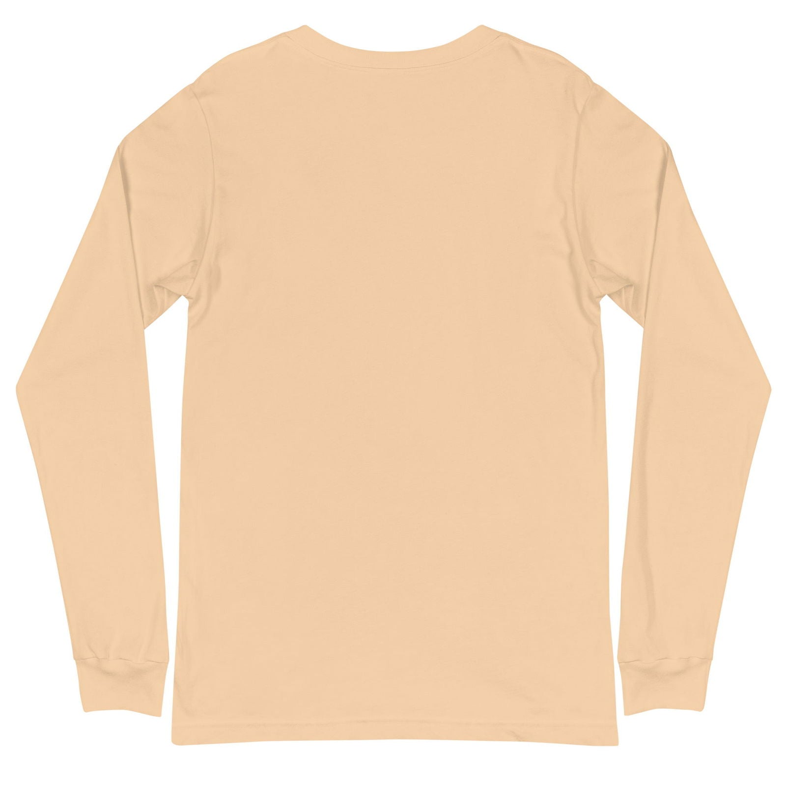 Unisex long sleeve heather mauve tee featuring Blessings Grow Meadows Bella logo on the front, casual and comfortable shirt.