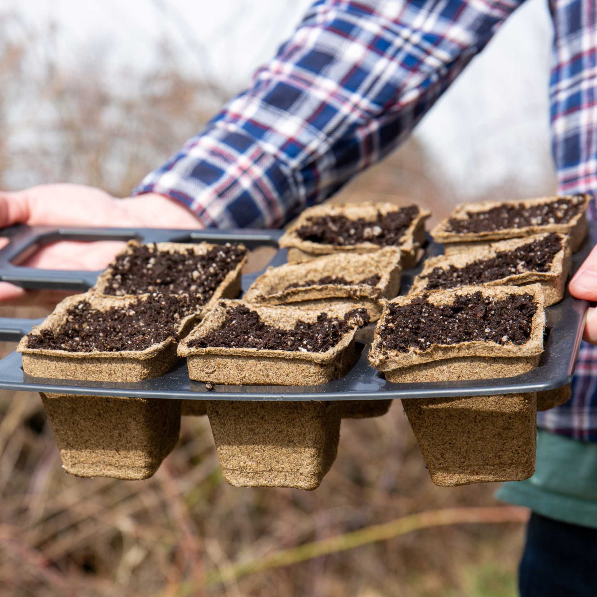 Bootstrap Farmer CowPots Starter Kit with biodegradable cow manure pots for easy seed starting and transplanting.