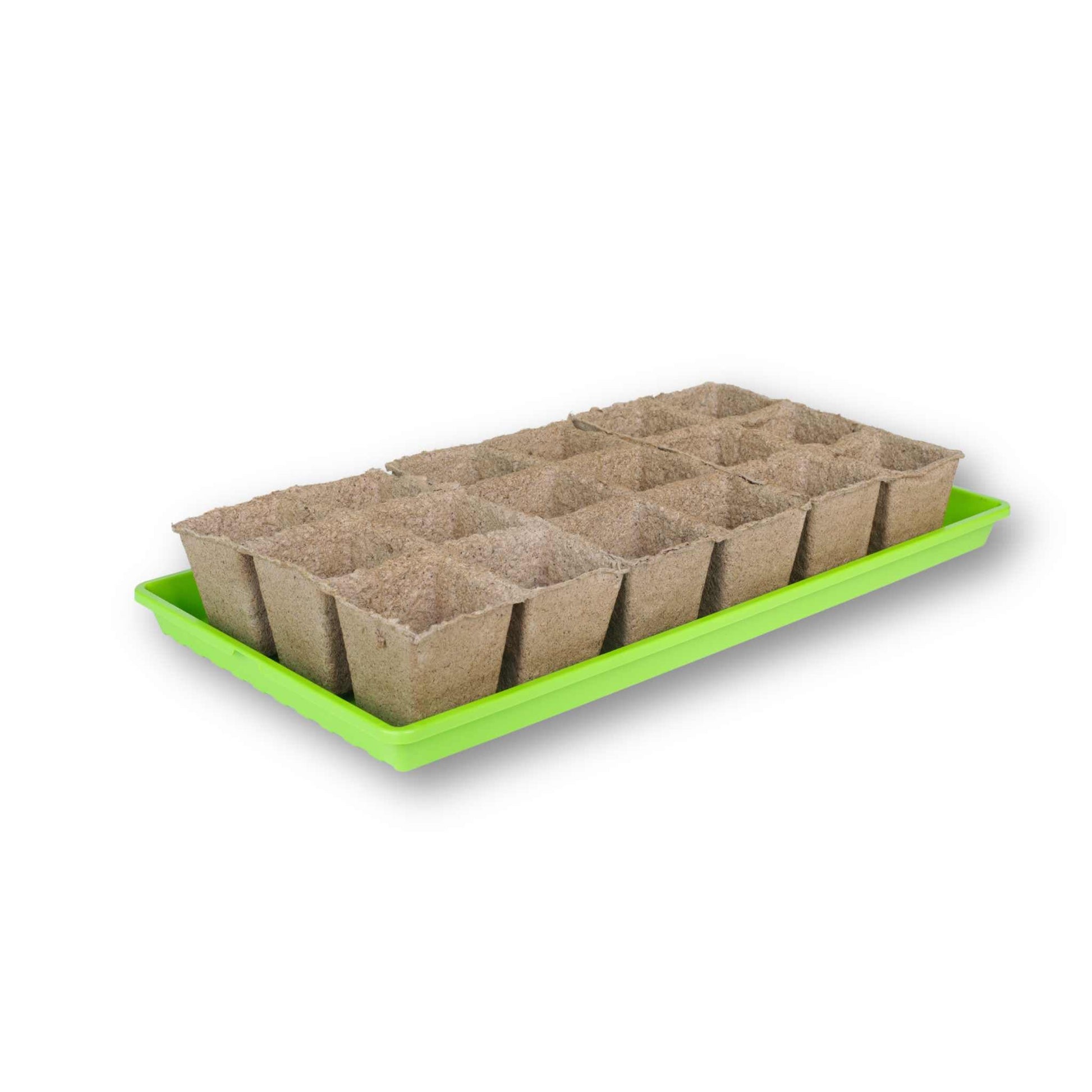Six-cell CowPots® #3 biodegradable seed starting pots by Bootstrap Farmer, shown in a 10-pack for gardening and planting.