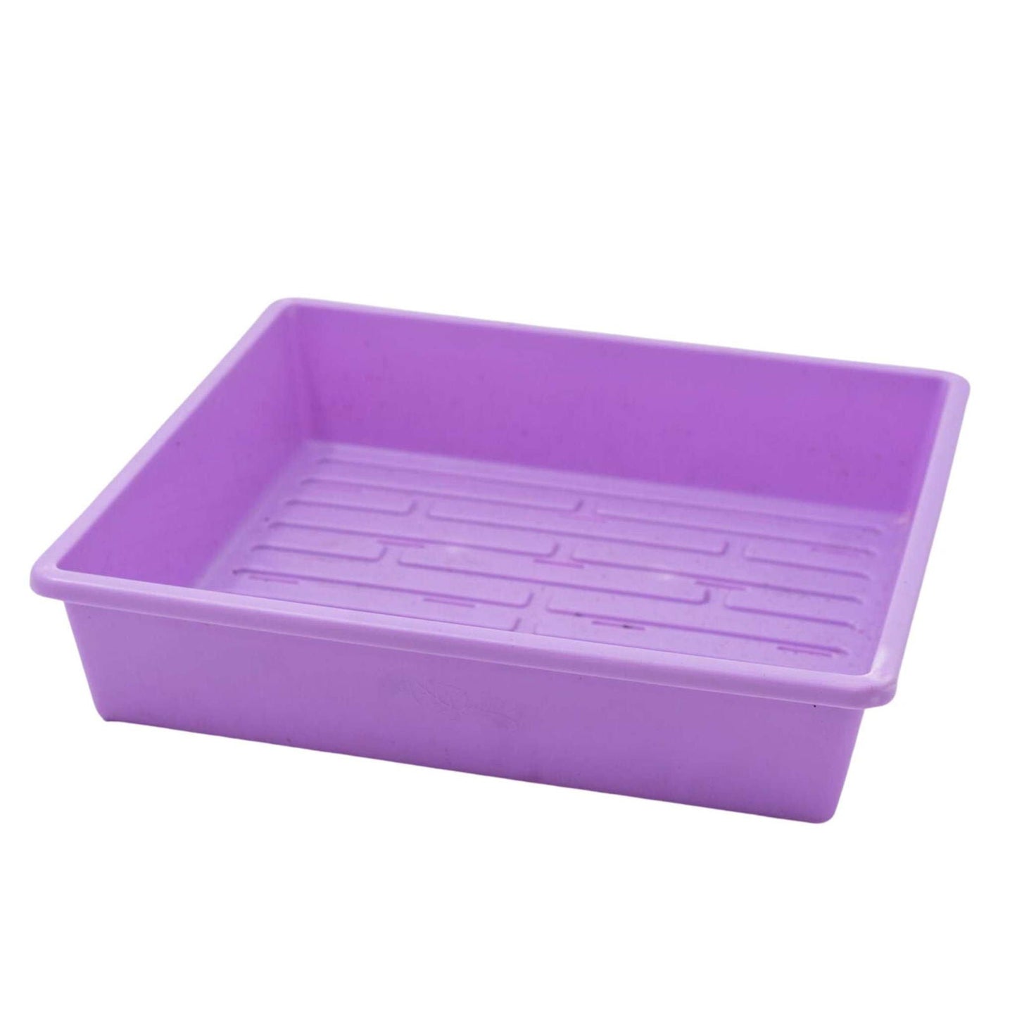 Black Bootstrap Farmer 1010 Trays with holes, 2.5-inch deep, extra strength for planting and propagation.
