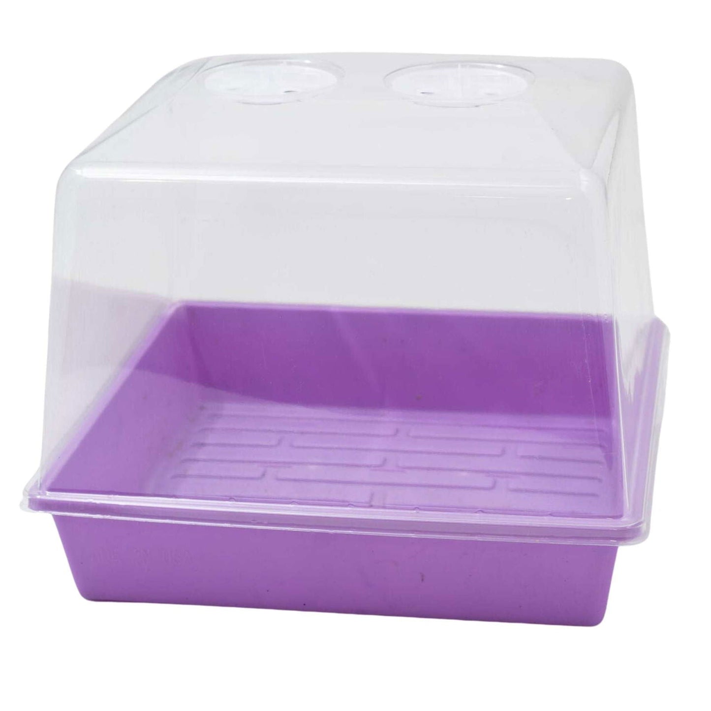 Black Bootstrap Farmer 1010 Trays with 2.5-inch depth and holes, designed for extra strength and durability in gardening.