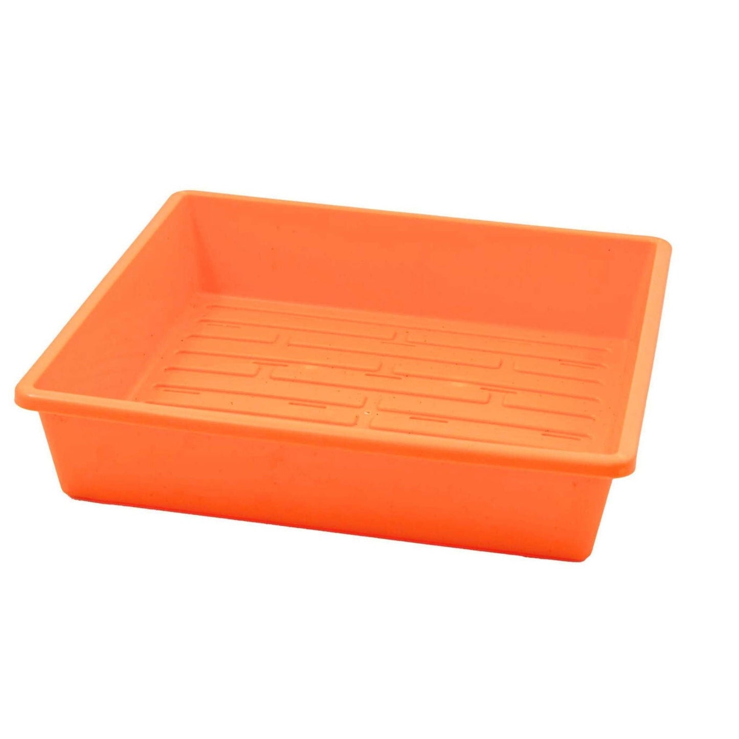 Black Bootstrap Farmer 1010 Trays with holes, 2.5-inch deep, extra strength for durable plant propagation and gardening.