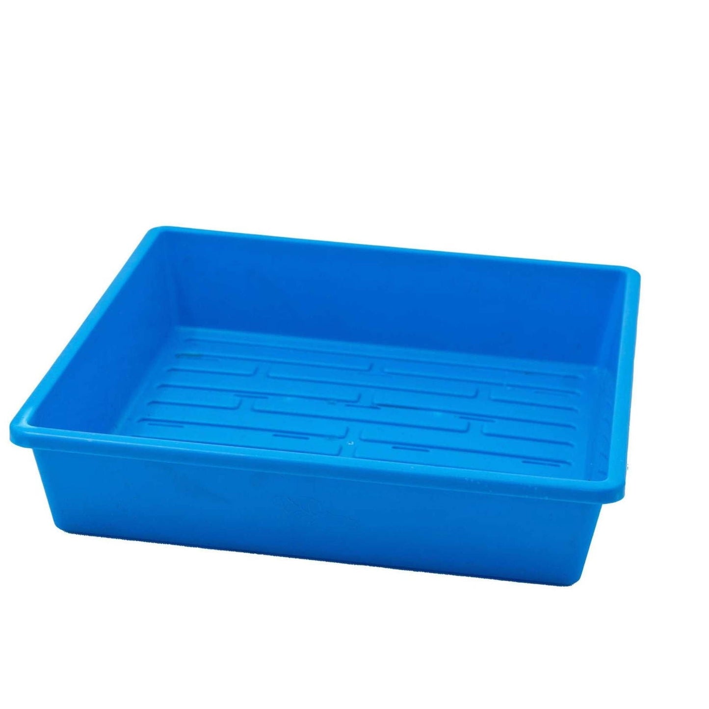 Black Bootstrap Farmer 1010 Trays with holes, 2.5-inch deep, extra strength for plant propagation and gardening.