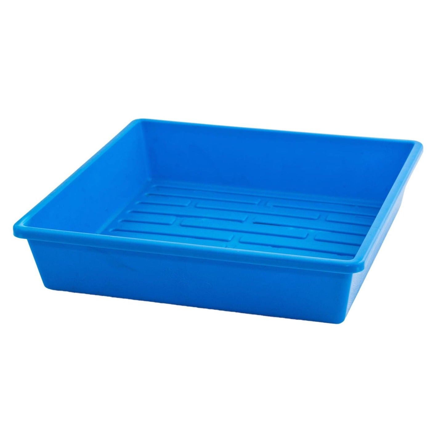 Black Bootstrap Farmer 1010 Trays with holes, 2.5-inch depth, extra strength, ideal for plant propagation and gardening.