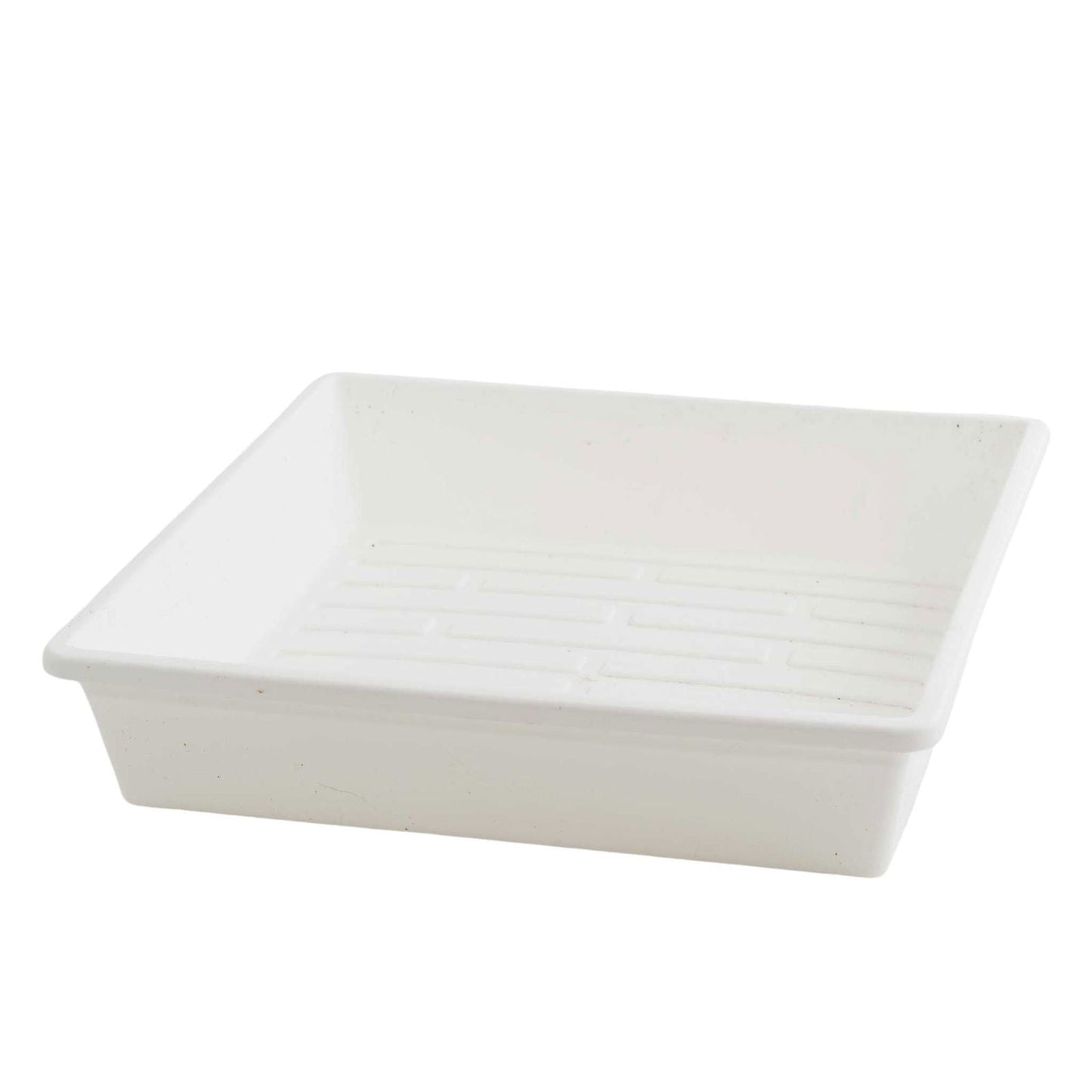 Bootstrap Farmer 1010 Trays, black plastic with drainage holes, 2.5-inch deep, extra strength for gardening and plant propagation.