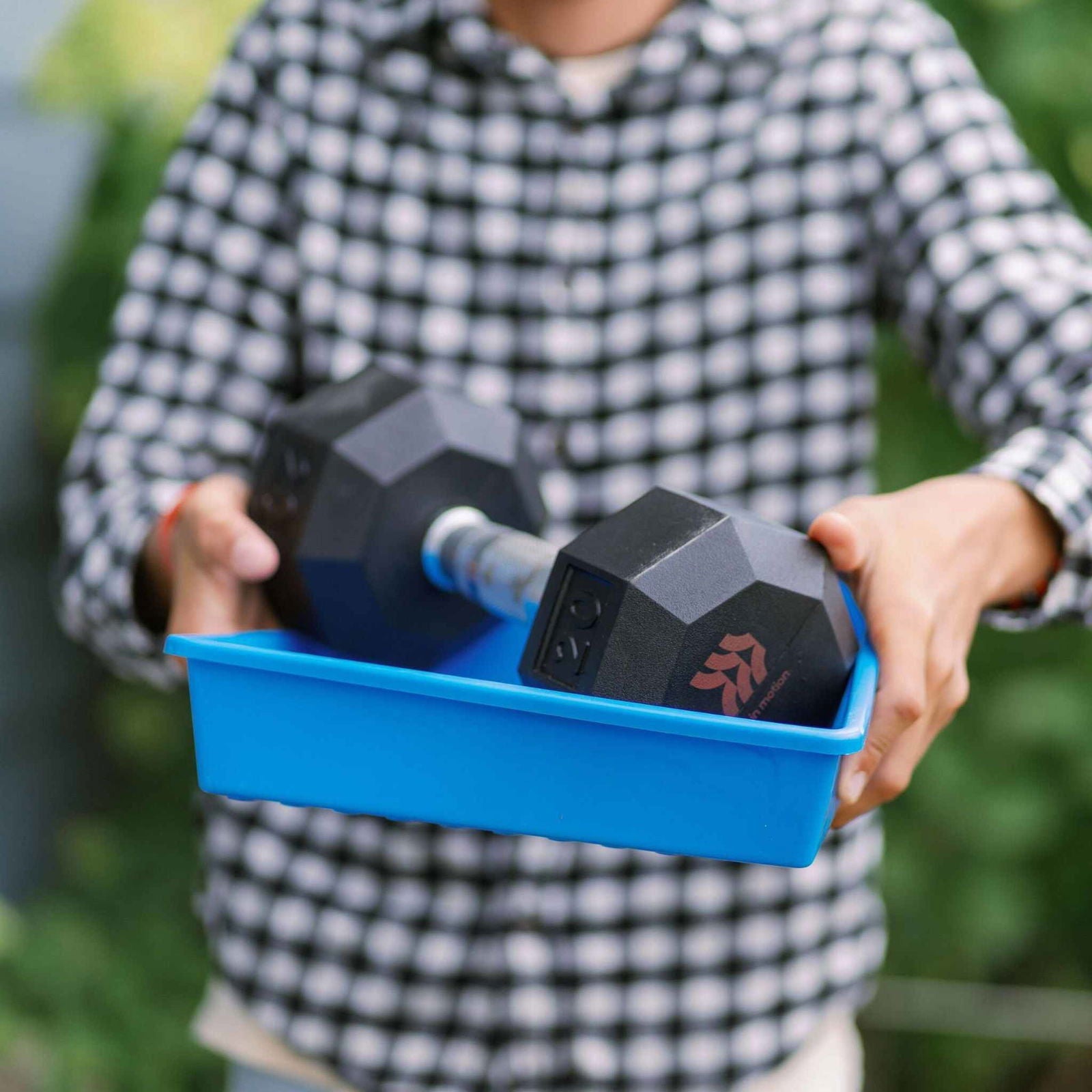 Bootstrap Farmer 1010 seed starter tray with blue plastic trays and humidity domes, ideal for backyard gardening seed propagation.