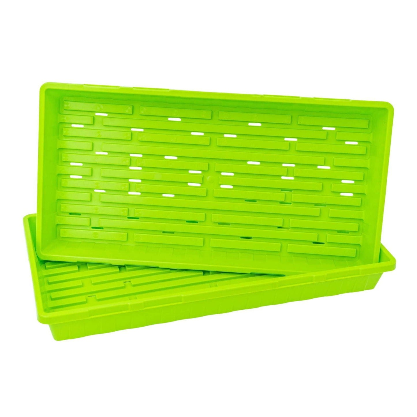 Blue Bootstrap Farmer 1020 seed starting tray with no holes, ideal for planting and seed propagation.