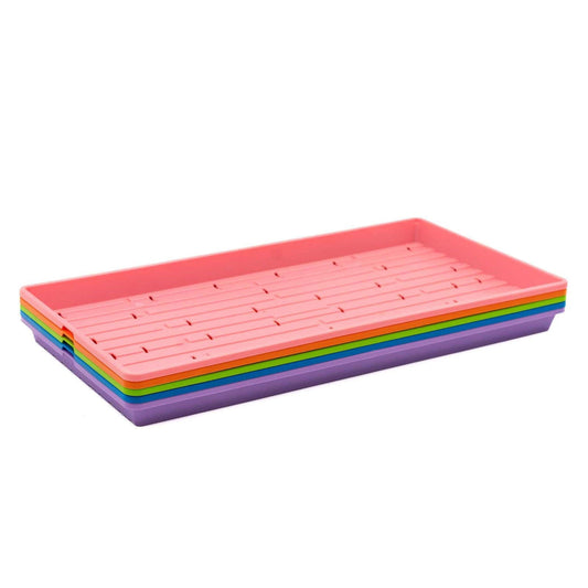 Green Bootstrap Farmer 1020 Microgreen Trays, shallow extra strength, no holes, ideal for microgreens and small plant propagation.