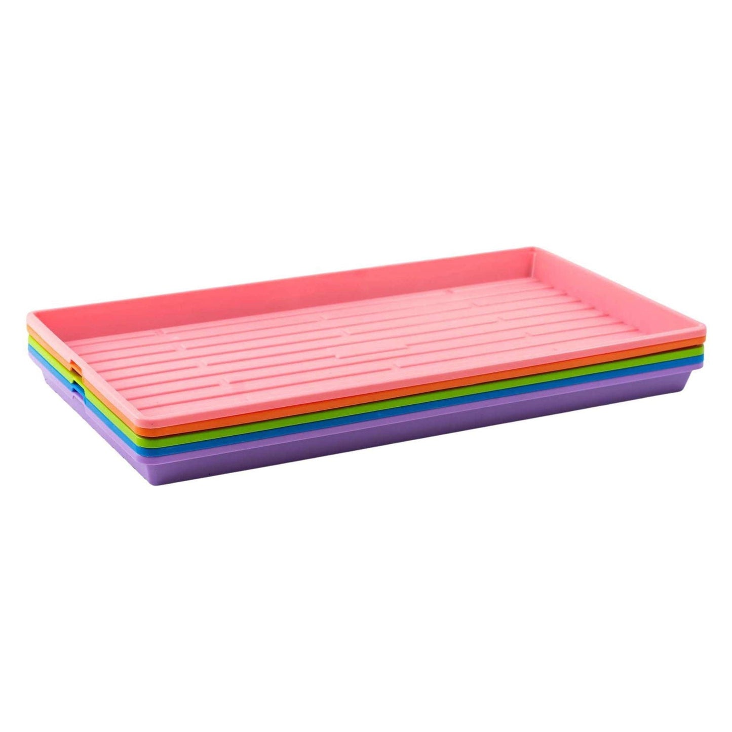 Green Bootstrap Farmer 1020 Microgreen Tray, shallow extra strength 1020 tray with no drainage holes for microgreen cultivation.