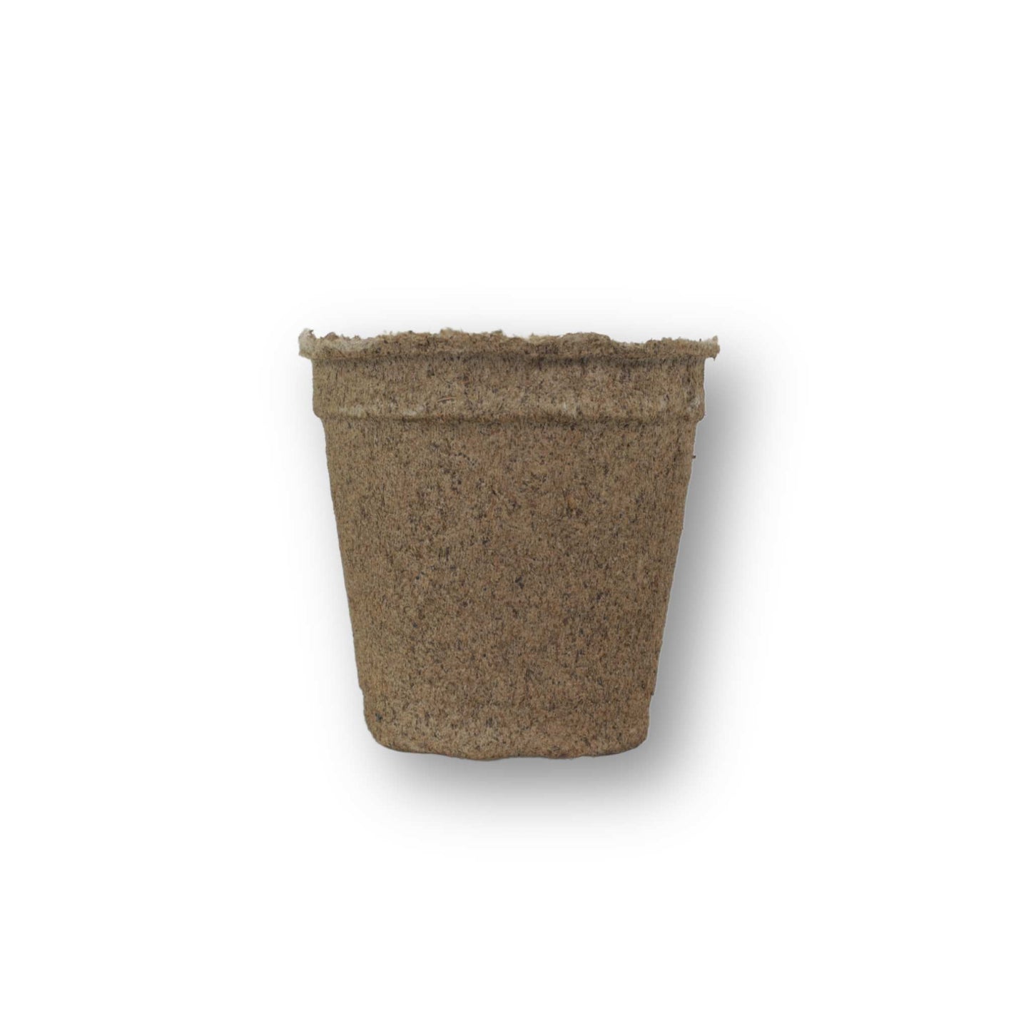 Bootstrap Farmer CowPots® #3 Round biodegradable plant pots arranged in a group, showcasing their natural texture and shape.
