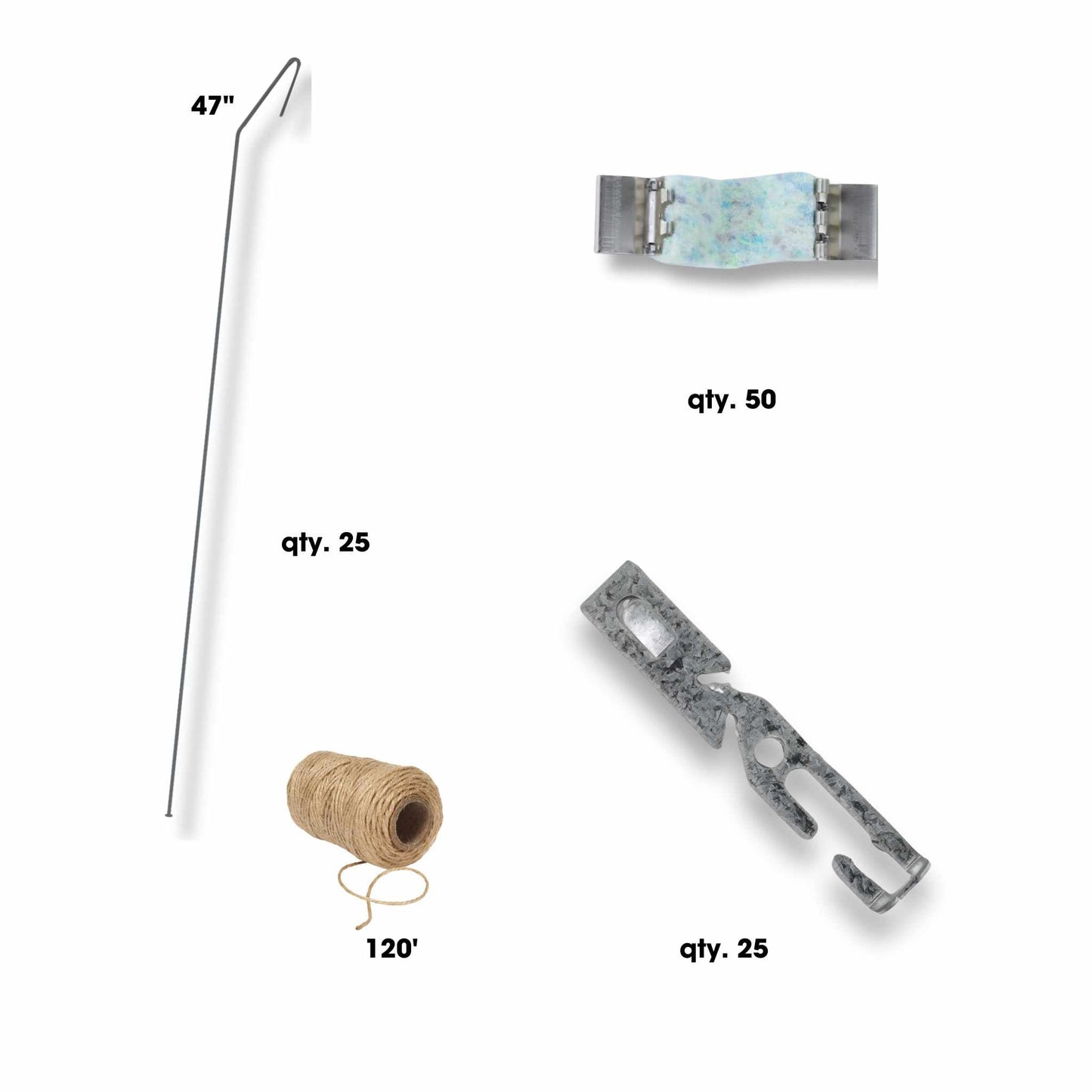 Qlipr Trellising System by Bootstrap Farmer, shown with multiple plastic clips for supporting plant growth and trellising.