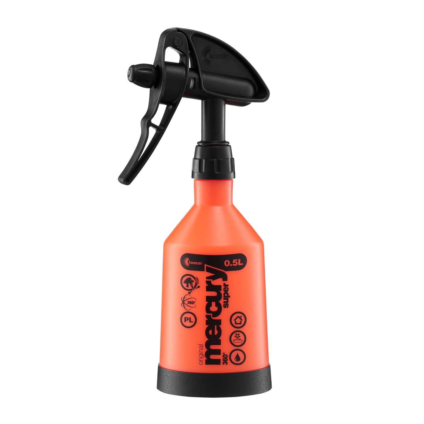 Bootstrap Farmer Kwazar Mercury Trigger Sprayer, durable double-action sprayer with ergonomic handle and transparent tank.