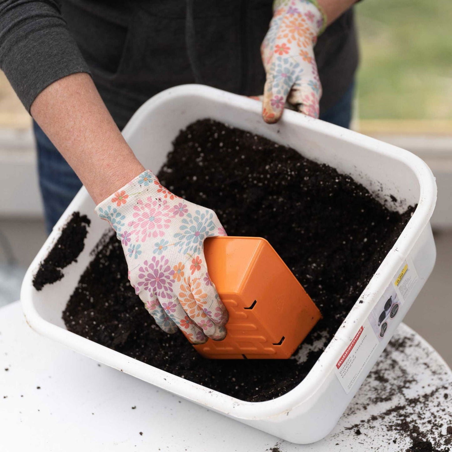 Set of 8 black 5x5 grow trays with extra strength inserts by Bootstrap Farmer for efficient plant propagation.