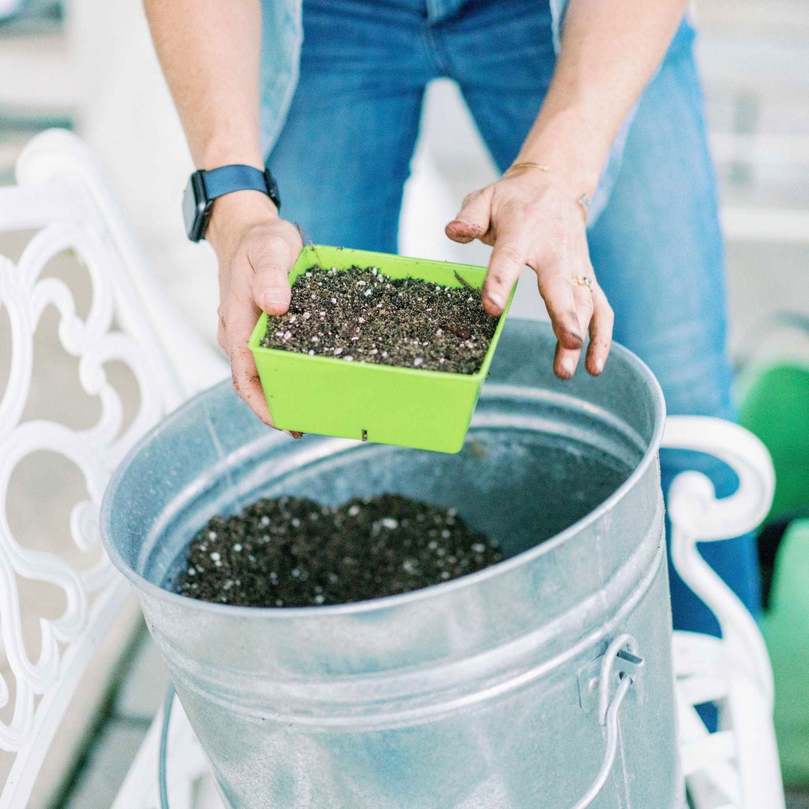 Set of eight 5x5 Grow Trays with extra strength inserts by Bootstrap Farmer, durable black plastic for gardening and plant propagation.