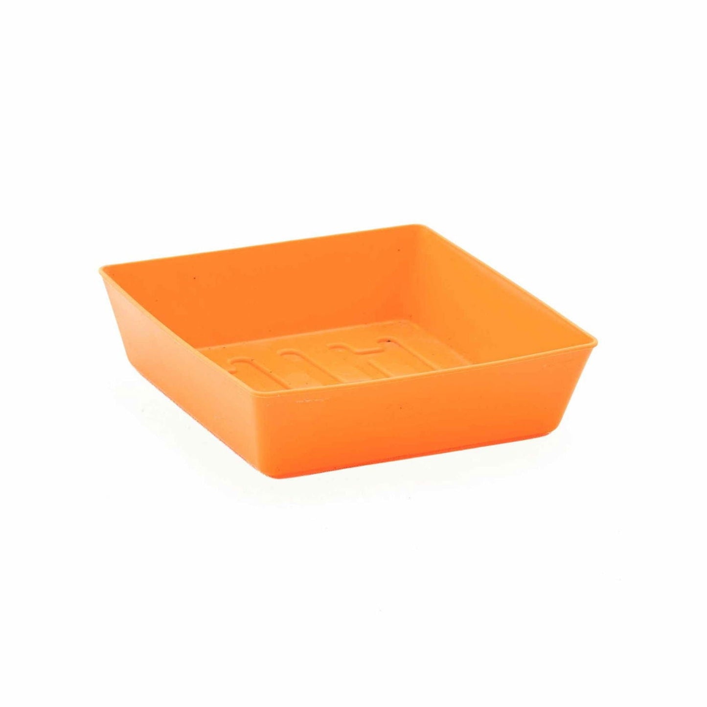Bootstrap Farmer 5x5 shallow microgreen trays with multicolor inserts, no holes, ideal for small-scale microgreen growing.