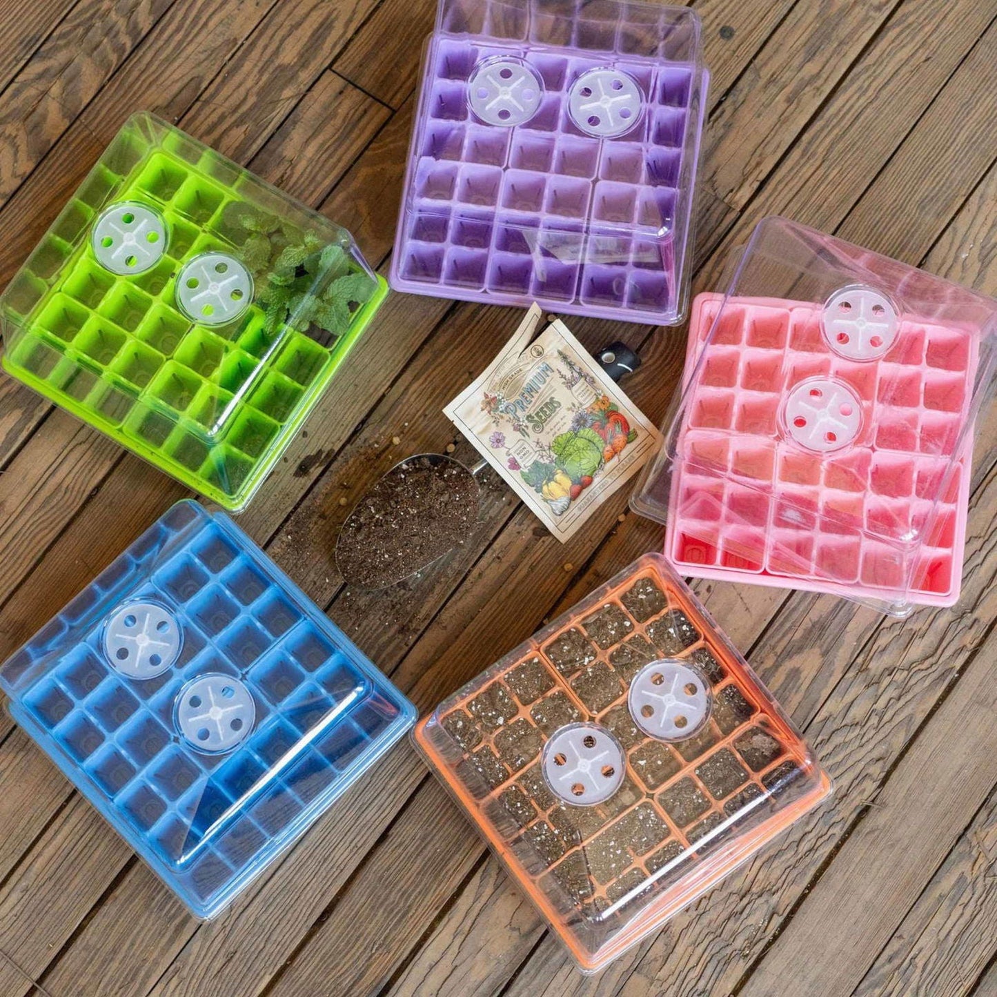 Bootstrap Farmer seed starting workshop bundle featuring durable cell trays for efficient seed germination and propagation.