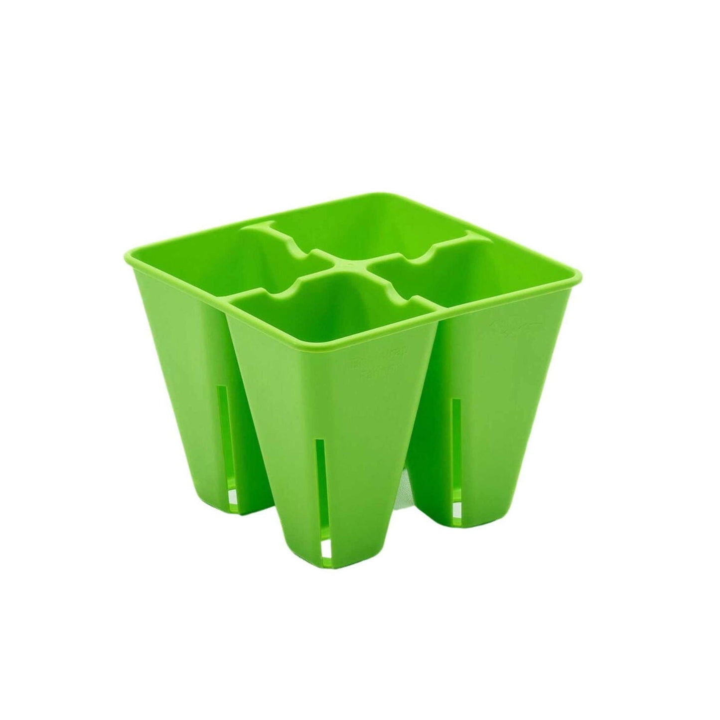 Multicolor Bootstrap Farmer 4-cell plug tray inserts for seed starting and plant propagation in cell trays.
