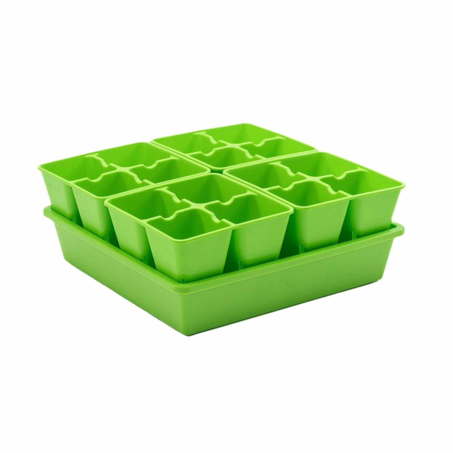 Bootstrap Farmer 4-cell plug tray inserts in multicolor, ideal for seed starting and plant propagation.