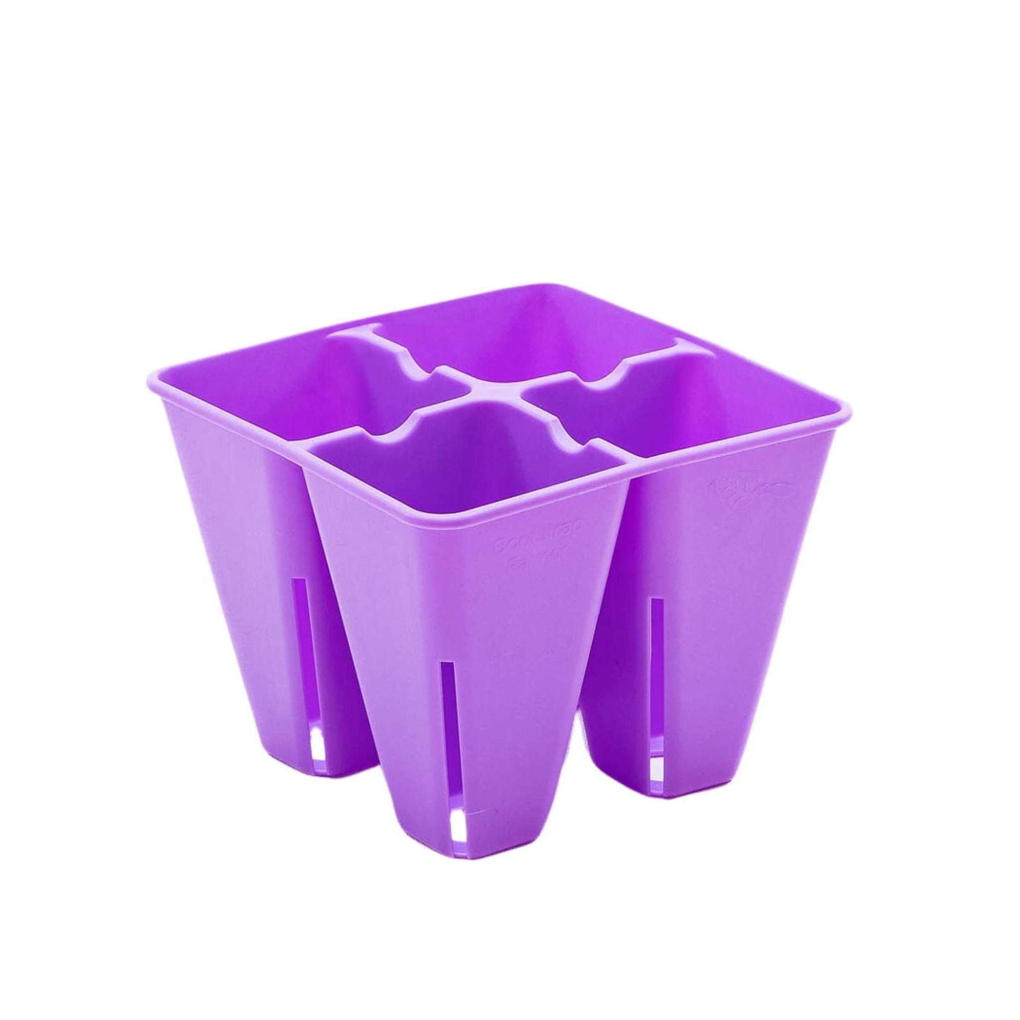 Multicolor Bootstrap Farmer 4 Cell Plug Tray Inserts for seed starting and plant propagation in cell trays.