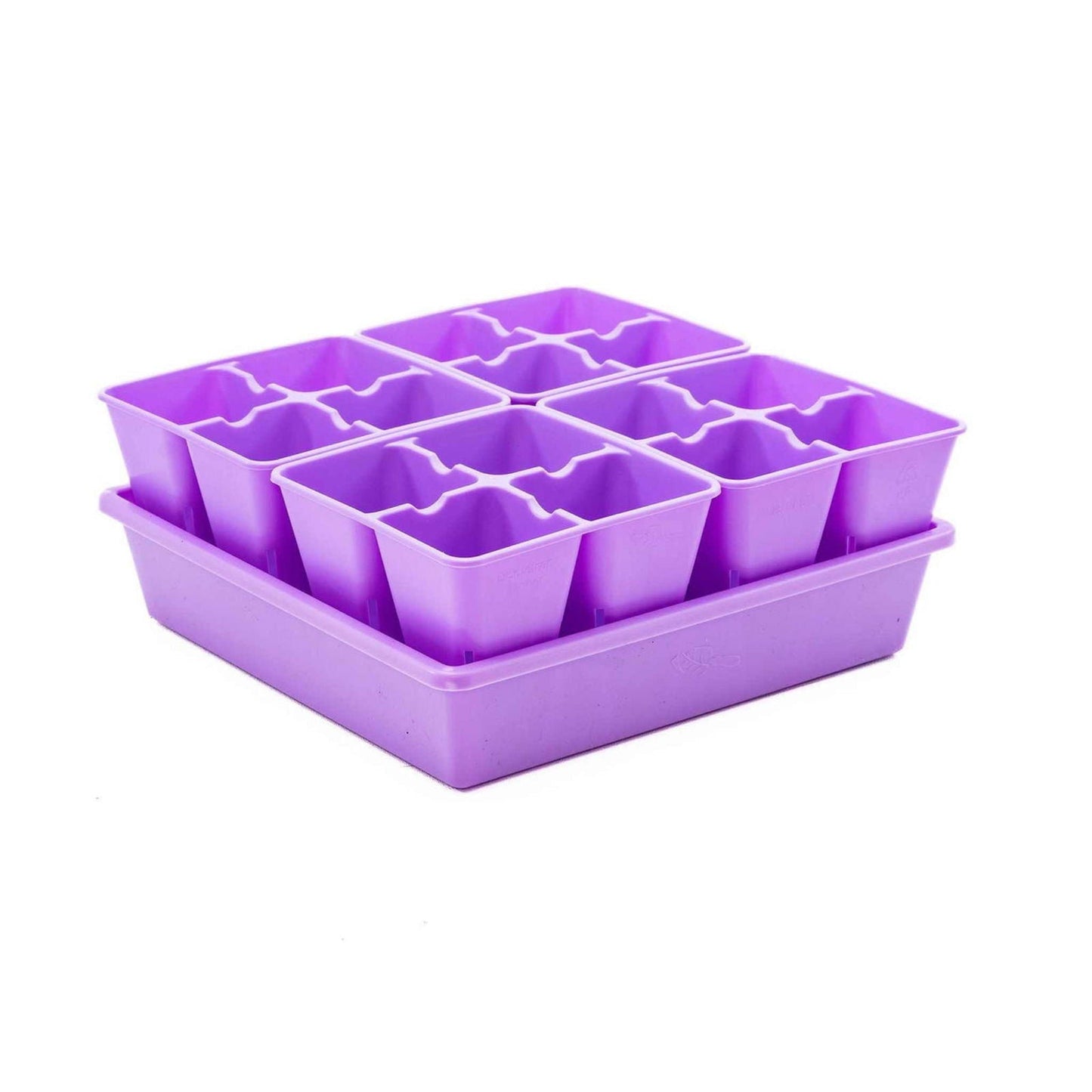 Multicolor Bootstrap Farmer 4 Cell Plug Tray Inserts for seed starting and plant growth in cell trays.