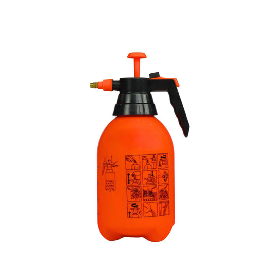 Bootstrap Farmer 2L pressure sprayer for garden tools, with a green and black plastic container and spray nozzle.