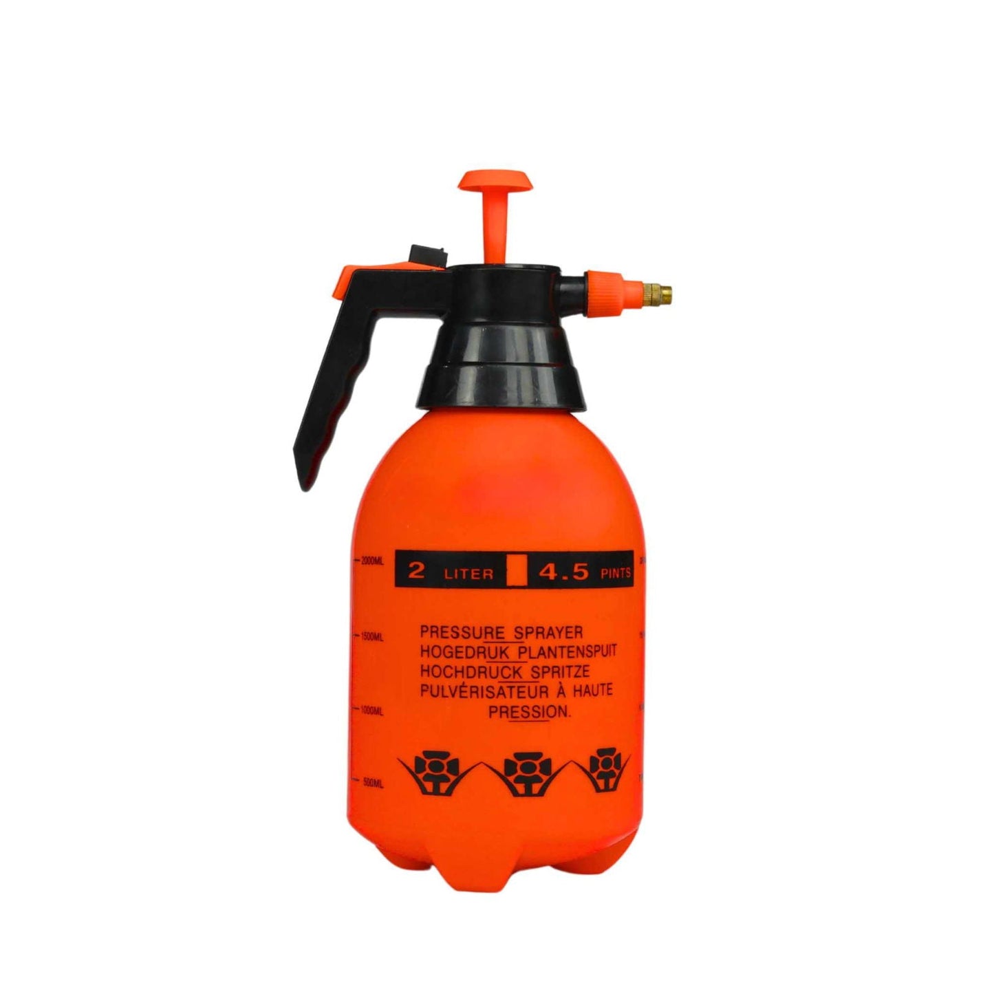 Bootstrap Farmer 2L pressure sprayer for gardening, featuring a durable plastic container and a comfortable nozzle for easy use.