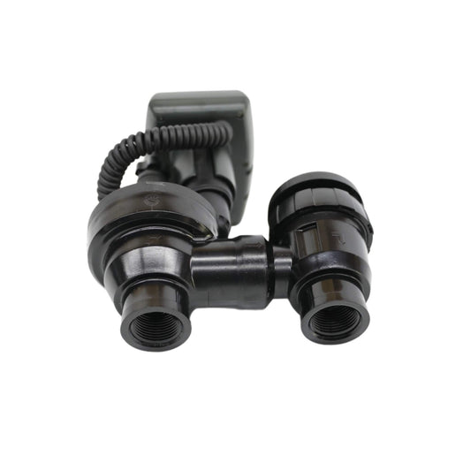 Bootstrap Farmer LEIT 1 irrigation controller with 3/4-inch anti-siphon valve for garden watering systems.