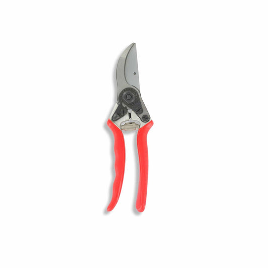 Red Line Bypass Pruner from Bootstrap Farmer, a garden tool with sharp blades for pruning plants and small branches.