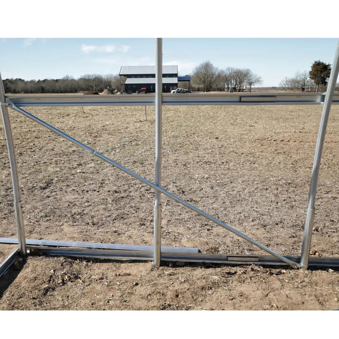 Greenhouse corner brace kit from Bootstrap Farmer, showing metal braces and hardware for greenhouse structure support.