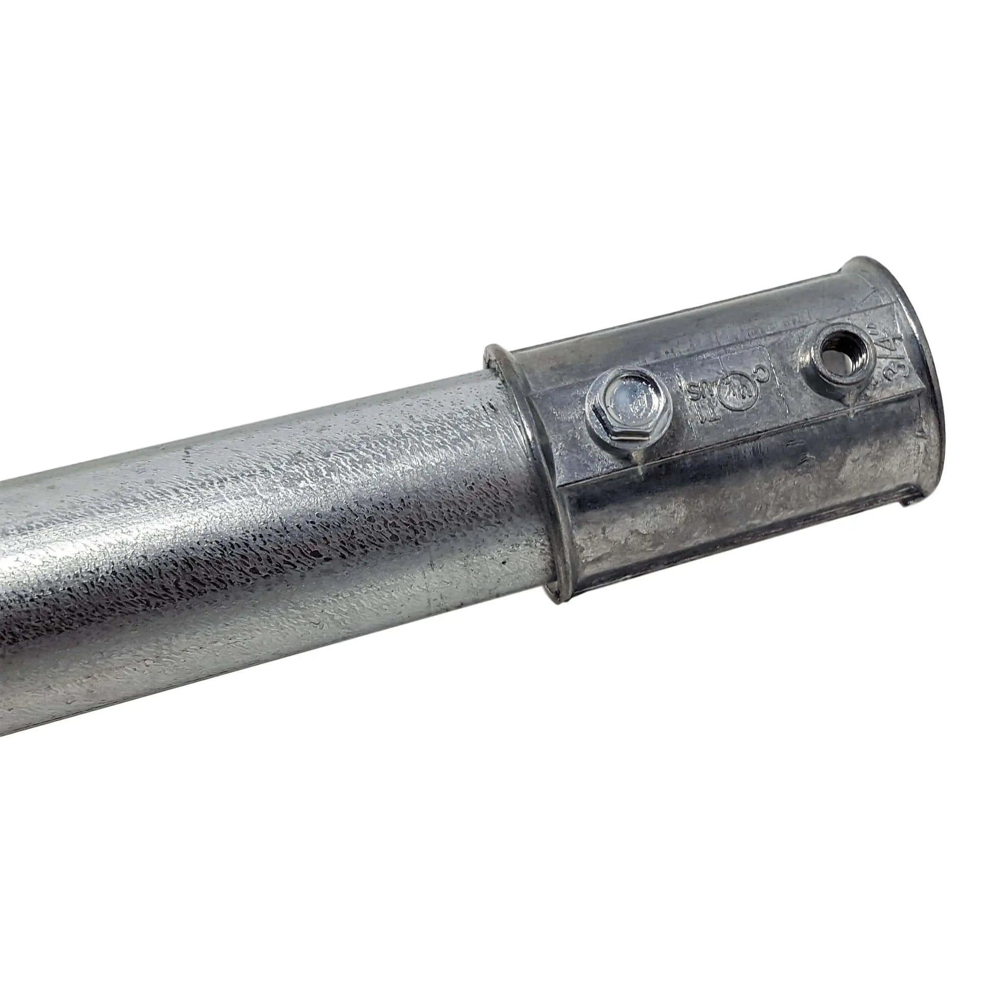 Greenhouse parts: Bootstrap Farmer 3/4 inch die cast EMT coupling for secure pipe connections in greenhouse installations.