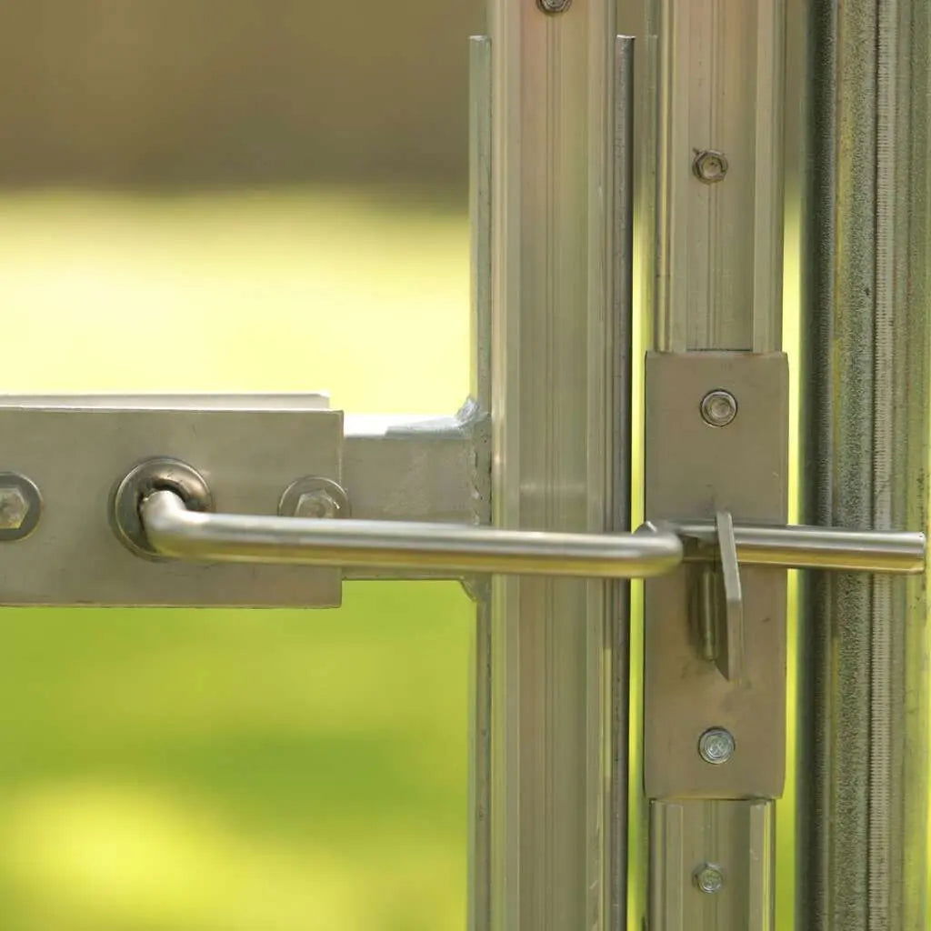 Heavy-duty stainless steel door latch kit for greenhouses, designed for secure and durable greenhouse door closure.