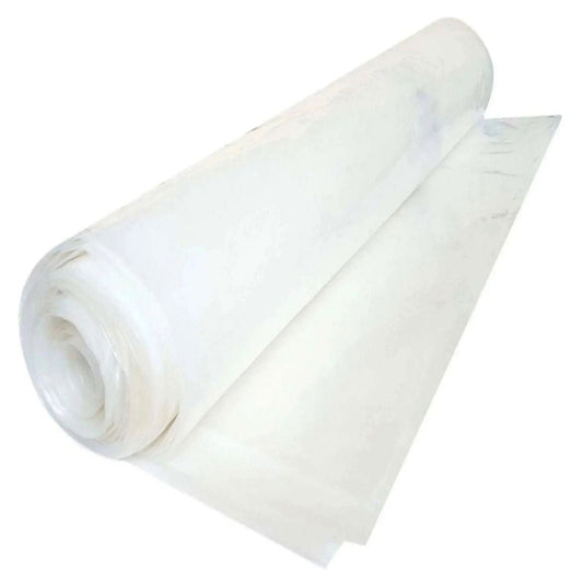 Clear 6 mil greenhouse plastic by Bootstrap Farmer, durable and transparent, ideal for protecting plants in greenhouse environments.