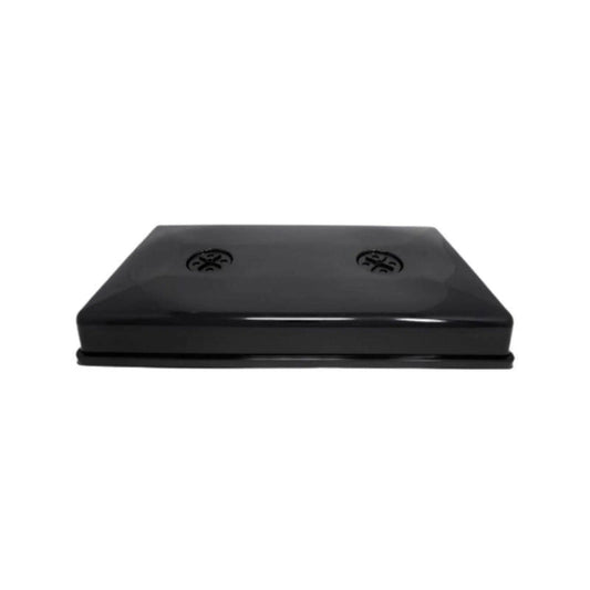 Bootstrap Farmer 1020 Blackout Humidity Dome for seedling propagation, featuring a black, transparent plastic cover.