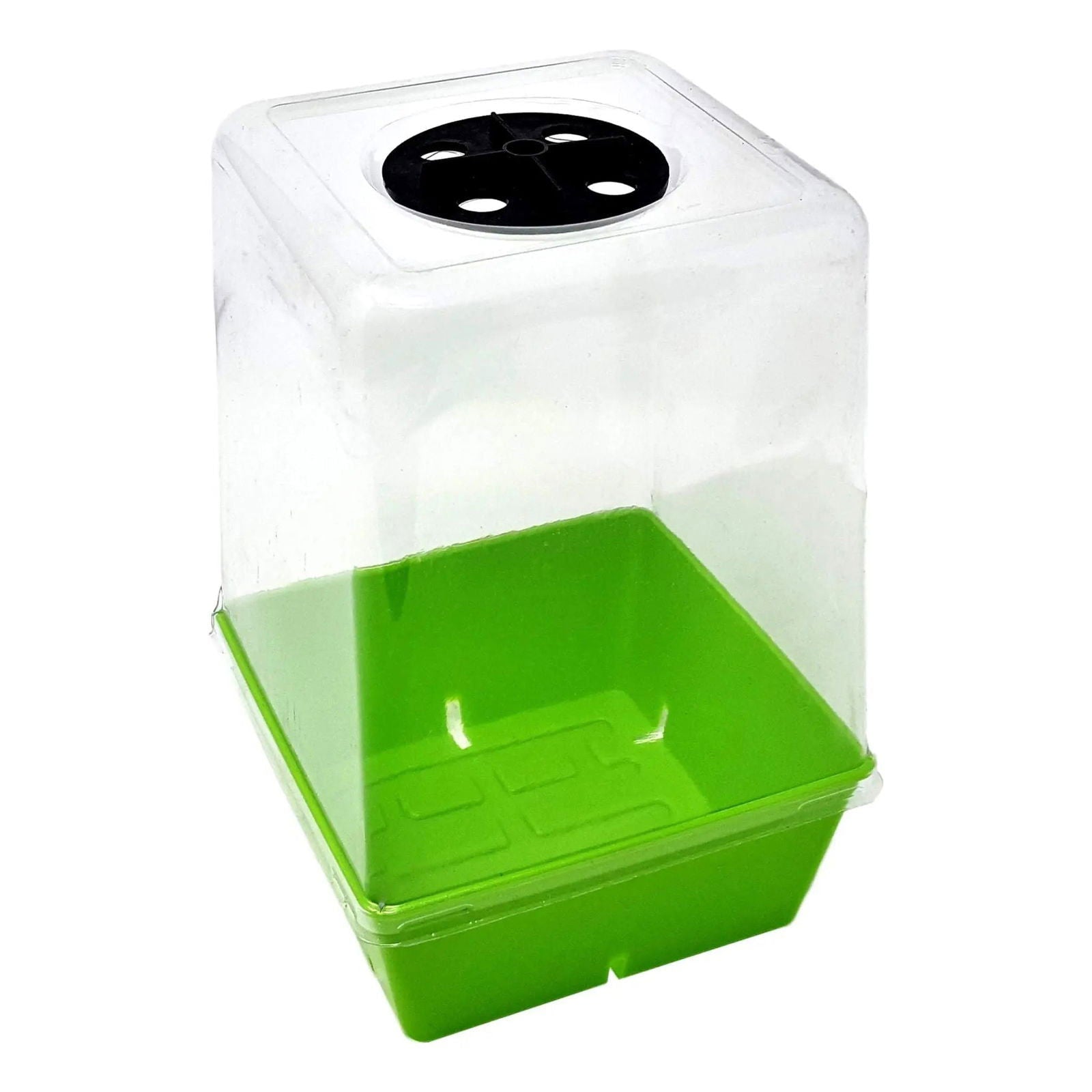 Set of five Bootstrap Farmer 5x5 plant humidity domes for seed starting and humidity control, shown with clear plastic covers.
