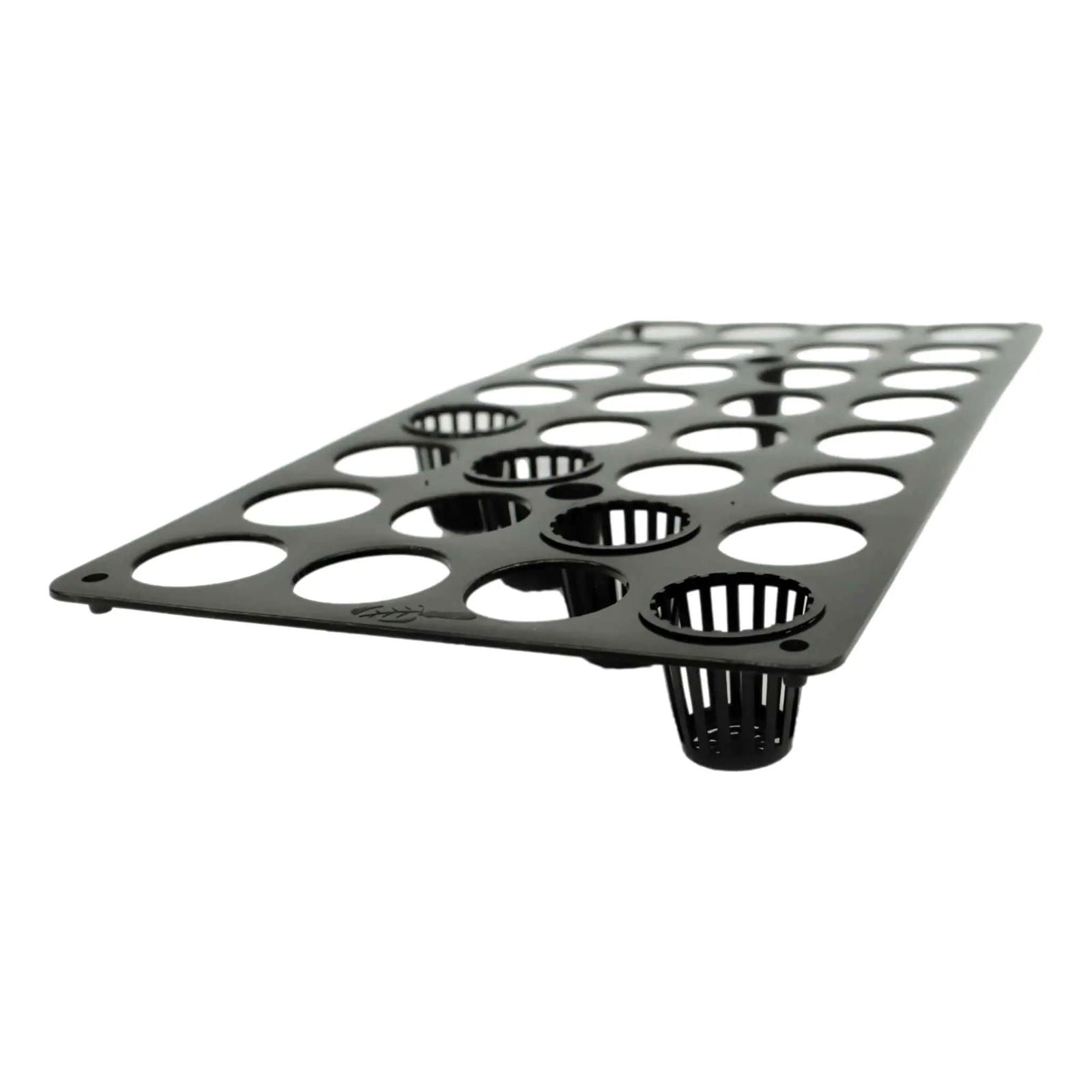 Bootstrap Farmer 10"x20" net pot tray insert with 32 holes for hydroponic systems, ideal for efficient plant growth.