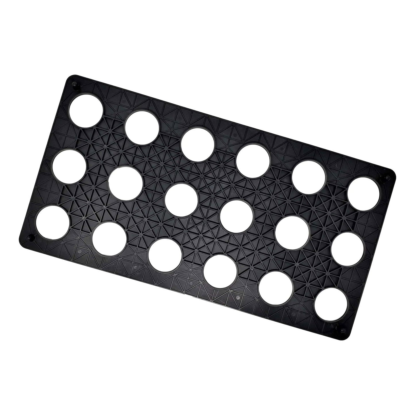 Bootstrap Farmer 18-hole net pot tray for hydroponic systems, 10x20 inches, durable plastic design for efficient plant growth.