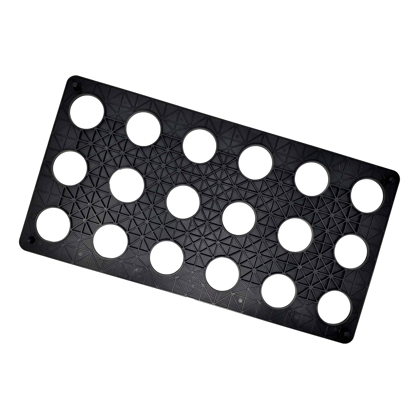 Bootstrap Farmer 18-hole net pot tray for hydroponic systems, 10x20 inches, durable plastic design for efficient plant growth.