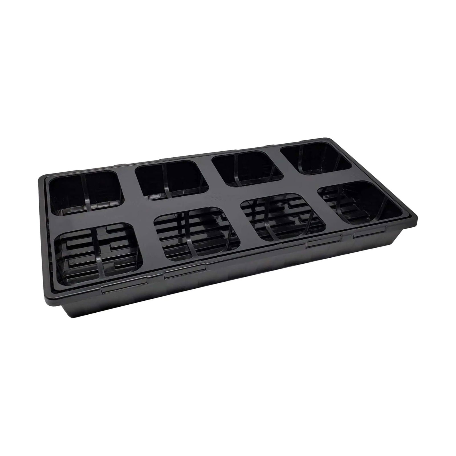 Set of five 5-inch reusable Bootstrap Farmer seed starting pots with colorful inserts for easy planting and transplanting.