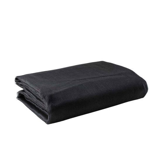 Black 50% shade cloth by Bootstrap Farmer, heavy-duty mono filament material for outdoor sun protection and garden shading.