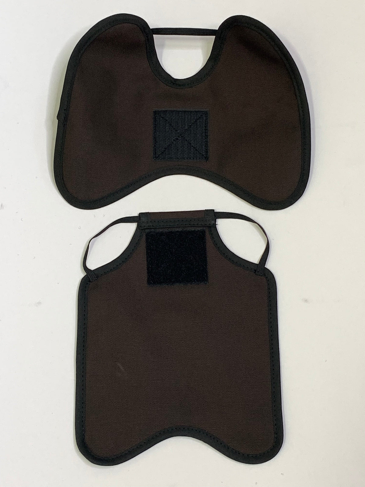 Brown hen apron with shoulder protectors by Crazy K Farm Pet and Poultry, designed to shield hens from pecking and injuries.