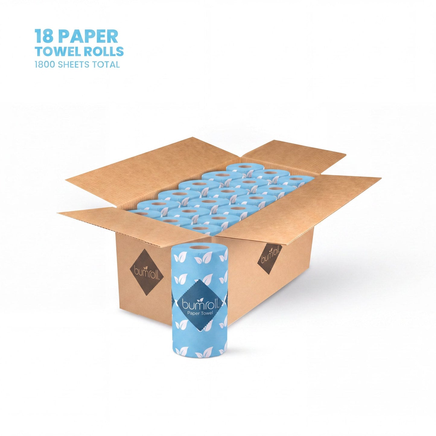 Join Bumroll bamboo toilet paper and paper towels, eco-friendly, made in the USA, with 18 rolls of soft, sustainable bathroom essentials.