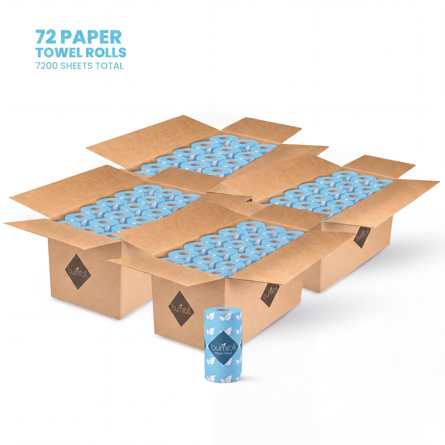 Join Bumroll bamboo toilet paper and paper towels, eco-friendly USA-made products with 72 rolls, showcasing soft, sustainable paper products.