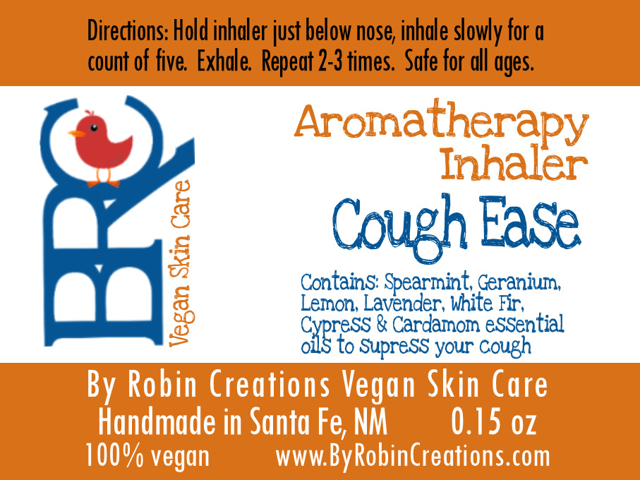 By Robin Creations Cough Ease Aromatherapy Inhaler on keychain, plastic massage and relaxation product with aromatic essential oils.