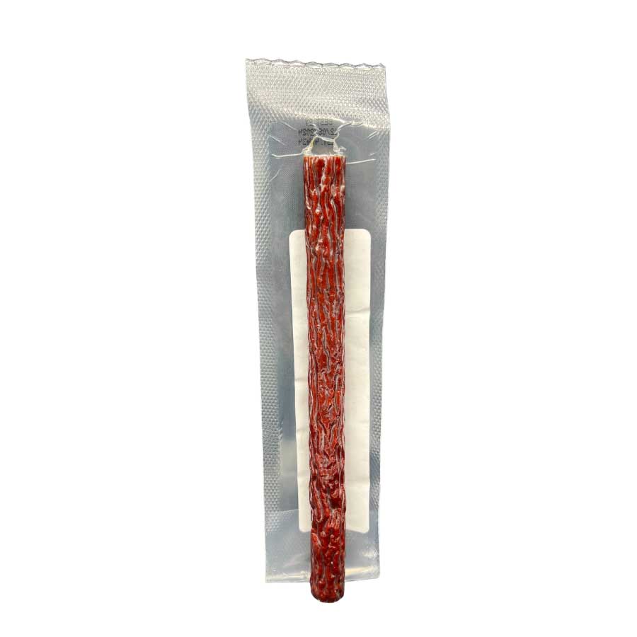 Red Pepper Beef Stick from Nebraska Star Beef, 1.25 oz, displayed in a candlepack packaging, ideal for snacking.