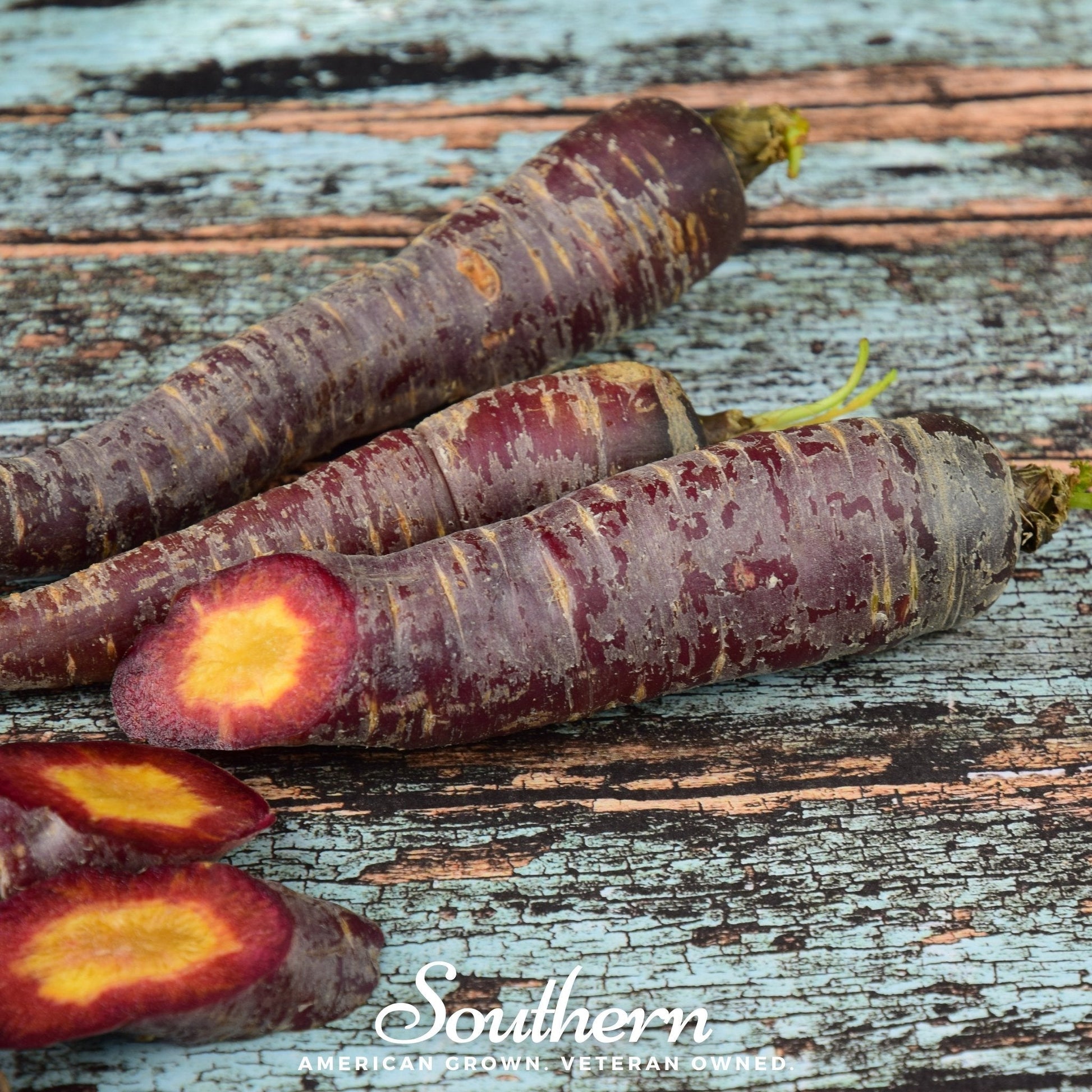Cosmic Purple Carrot seeds by Southern Seeds, showing vibrant purple carrot seeds for planting and gardening.