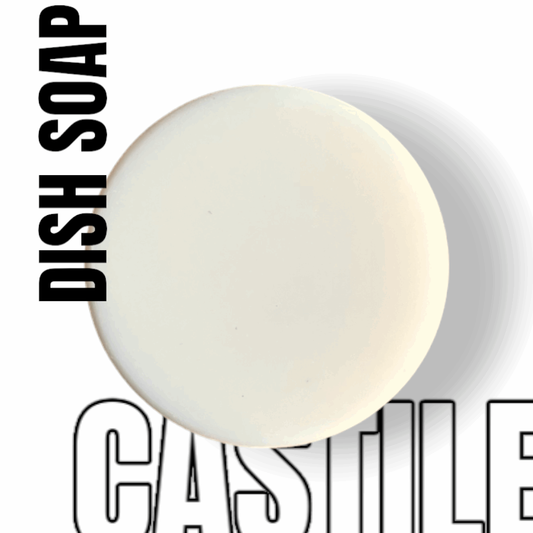 Refillism Castile Mini Refill Orange solid dish soap in a compact container for eco-friendly home cleaning.