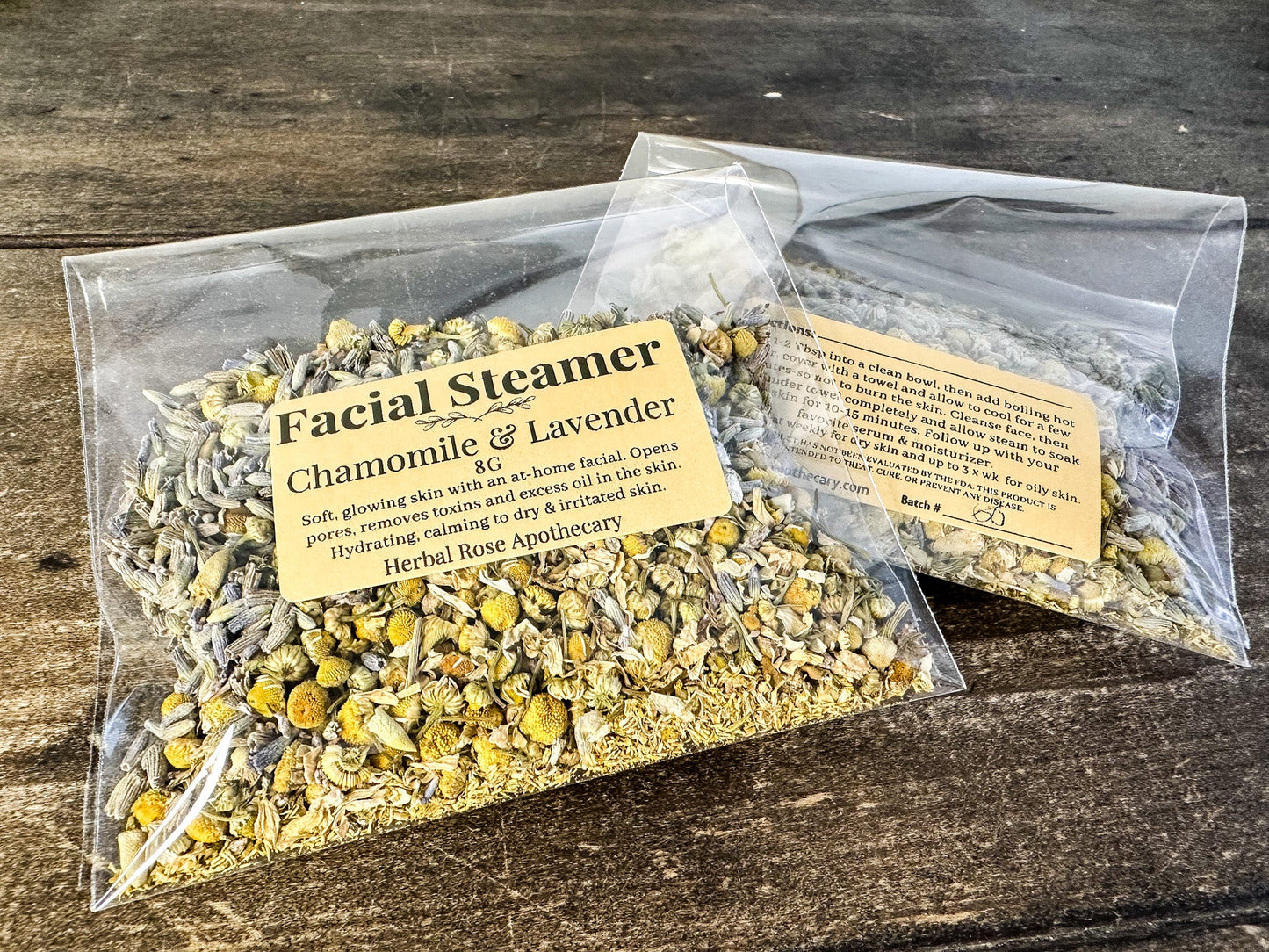 Herbalroseapothecary facial steamer with chamomile and lavender for soothing skincare and deep pore cleansing.